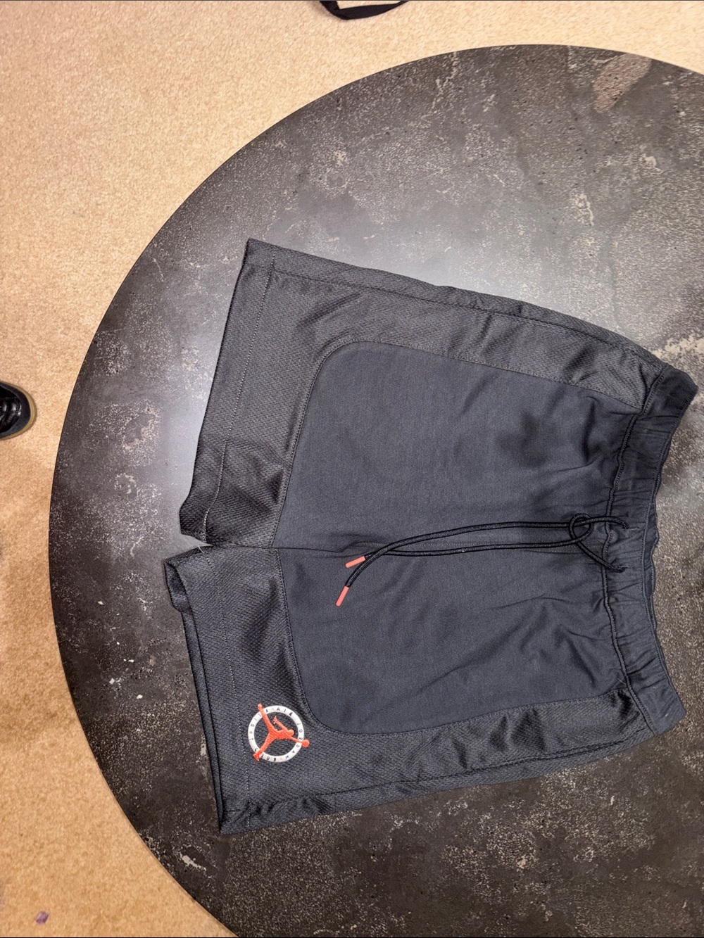 Jordan Black Men's Athletic Shorts with Red Accent